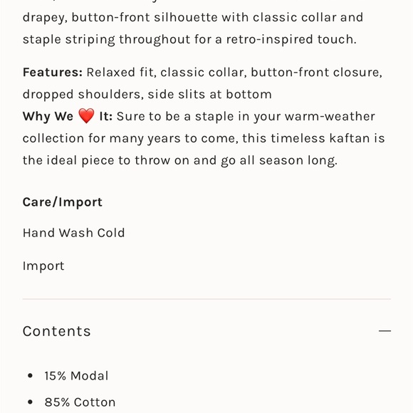 NWOT FREE PEOPLE Tiny Flaw Vacation Mode kaftan $98 retail NEW Natural - Picture 6 of 6